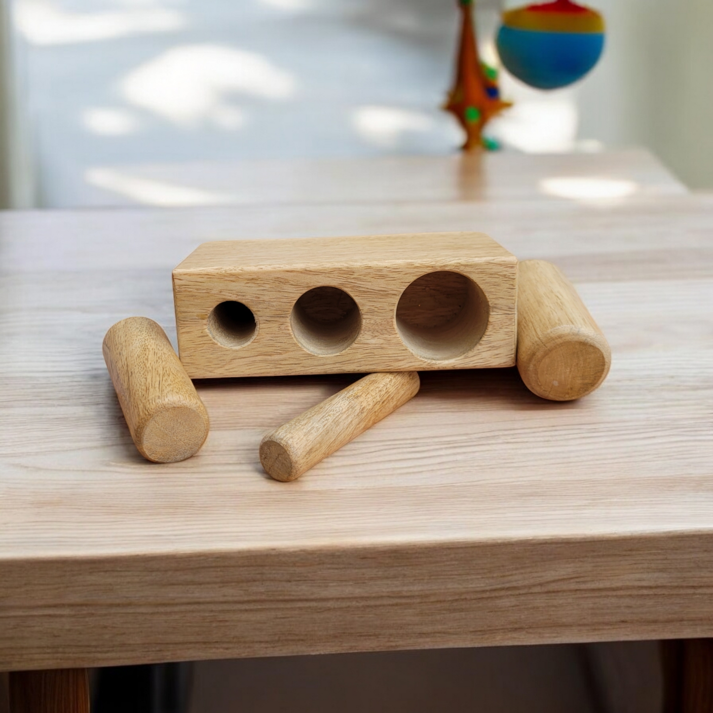 Blocs cylindres à encastrer - jeu d'encastrement montessori - Biquette Biquette