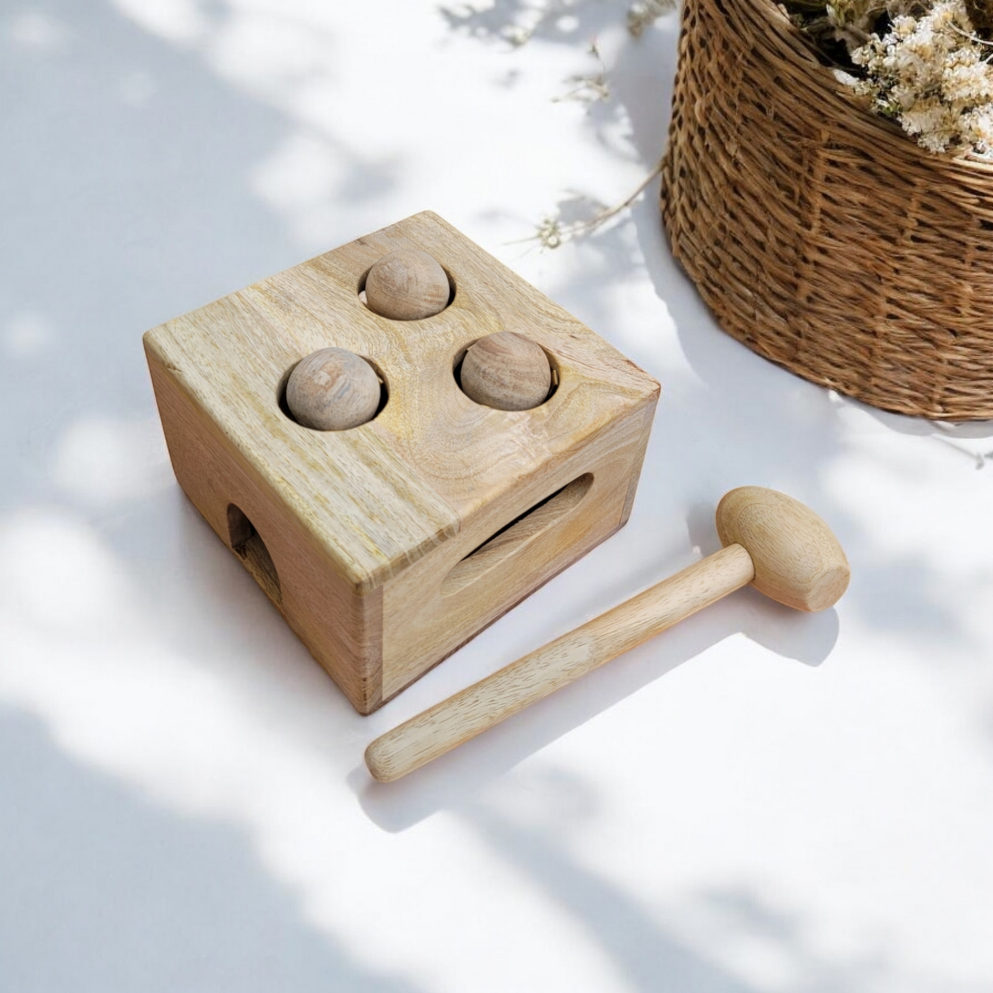 Hammering bench - Wooden hammer set - Hammering box