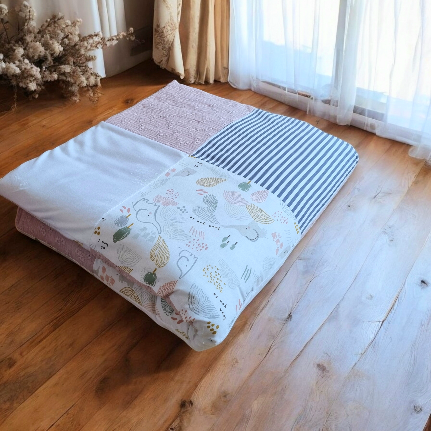 Nomadic Lernspielmatte für Babys – Elefantenrosa – OEKO-TEX®-zertifiziert