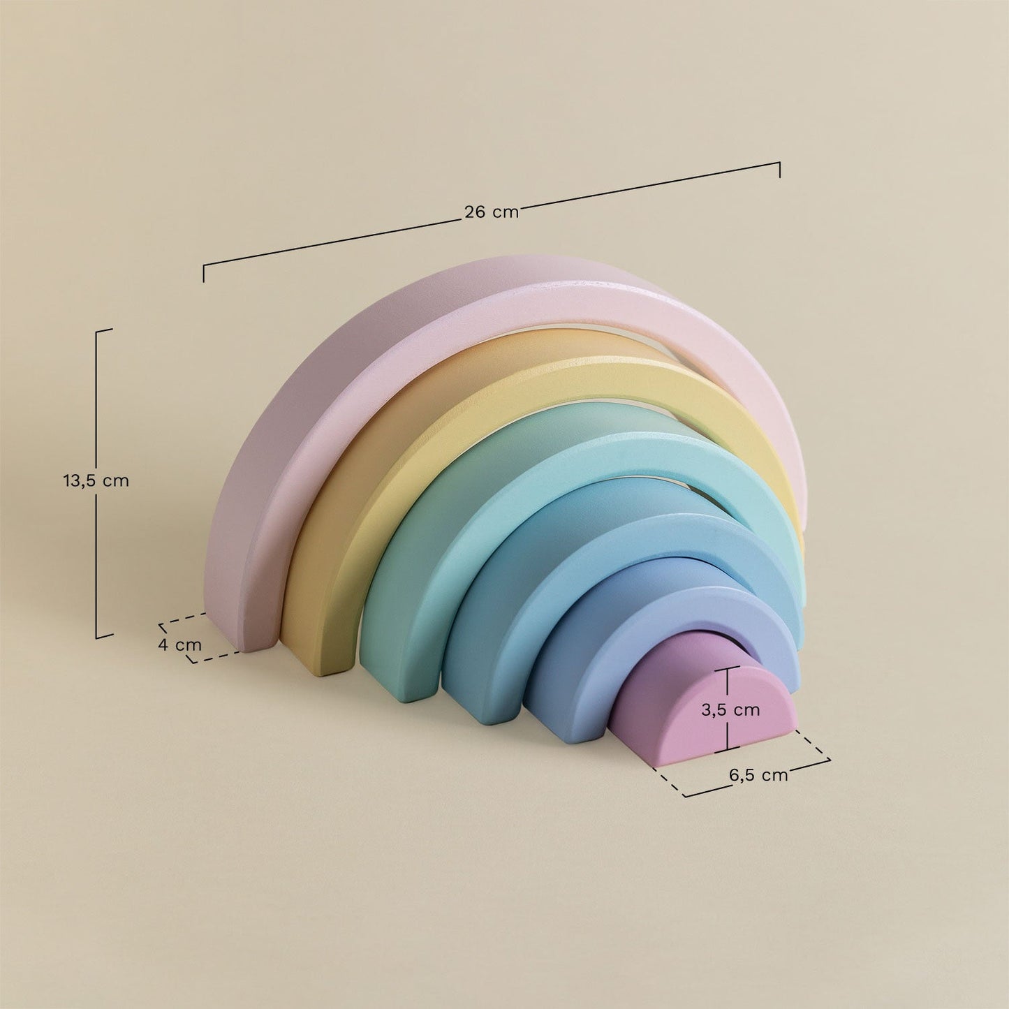 Arc-en-ciel en bois personnalisable - Un souvenir à chérir pendant des années - Biquette Biquette