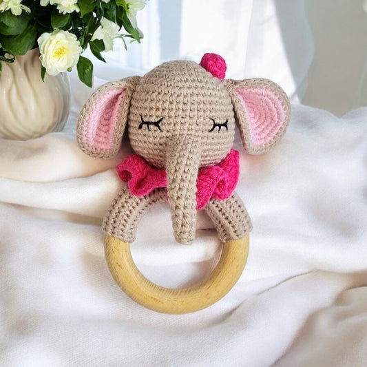 Hochet amigurumis - Le Premier Ami Doux de Votre Bébé - Collection animaux exotiques - Biquette Biquette