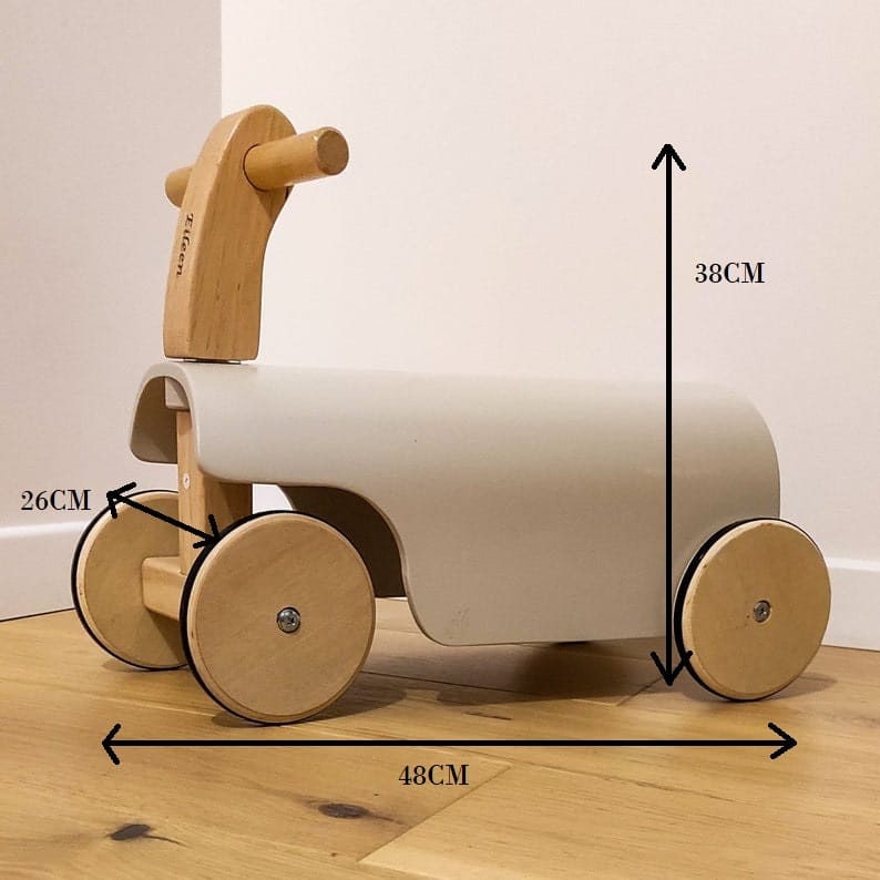 Véhicule porteur en bois - trotteur pour bébé - chariot de marche - Biquette Biquette
