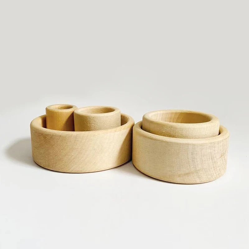 Jouet empilable pour bébé - Gobelets en bois pour tout petit - Biquette Biquette
