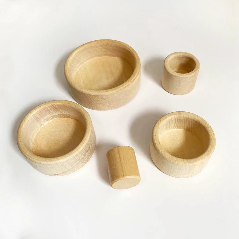 Jouet empilable pour bébé - Gobelets en bois pour tout petit - Biquette Biquette