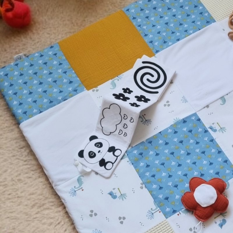 Livre d'éveil pour bébé - petit recueil d'images contrastées pour stimuler la vision de bébé - Biquette Biquette