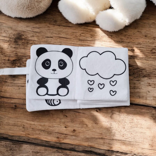 Livre d'éveil pour bébé - petit recueil d'images contrastées pour stimuler la vision de bébé - Biquette Biquette