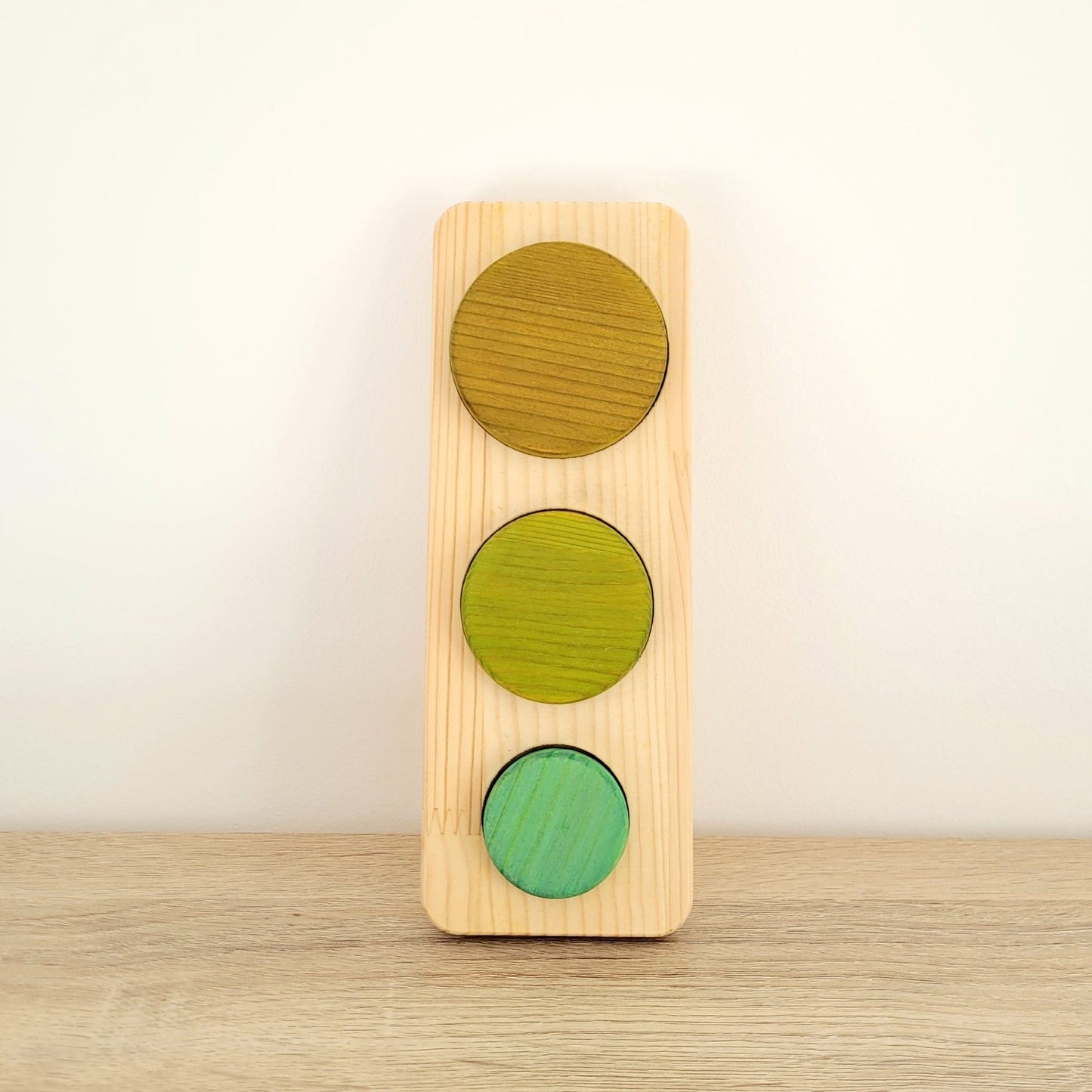 Puzzle en Bois Éducatif pour Bébé - Cercles Colorés - Biquette Biquette