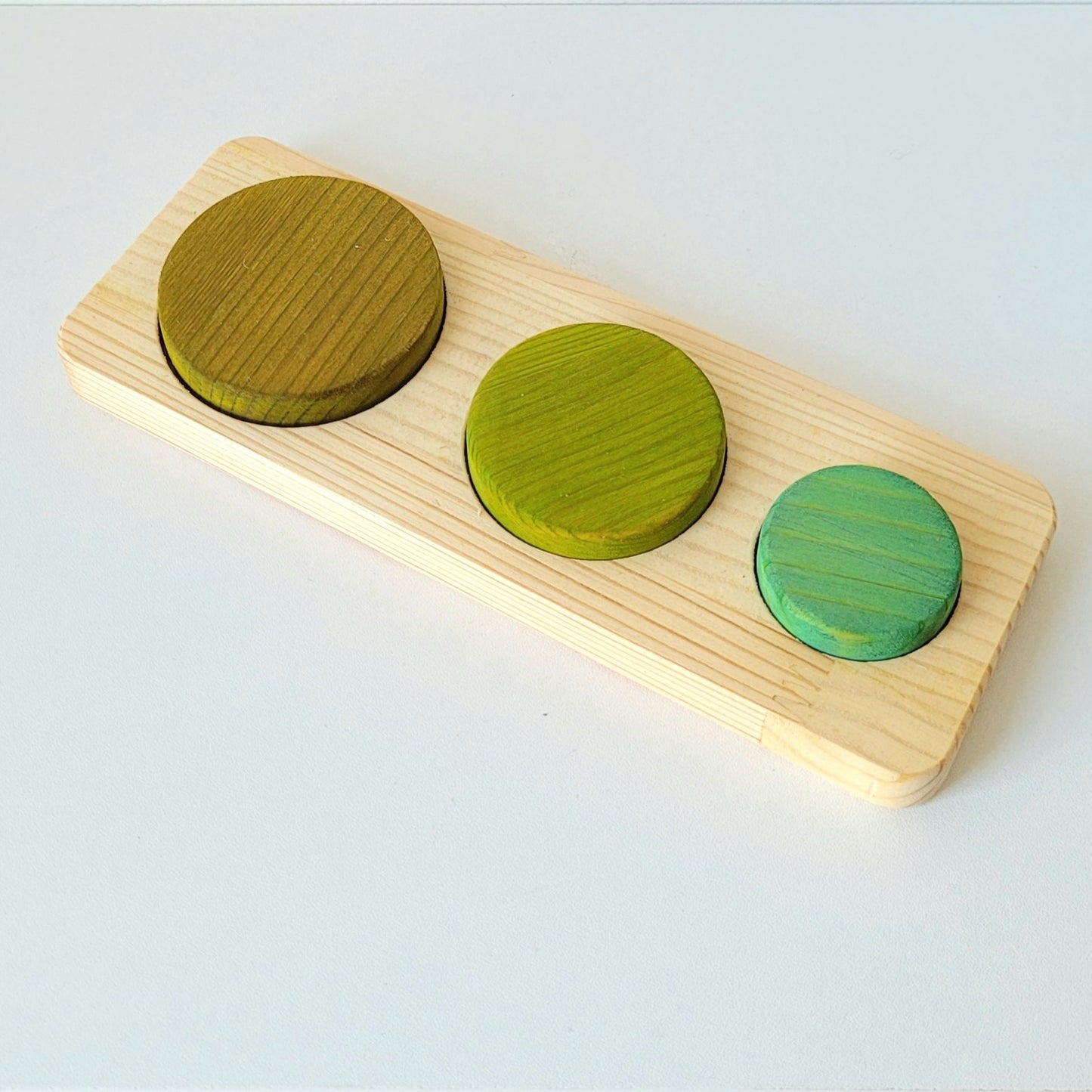 Puzzle en Bois Éducatif pour Bébé - Cercles Colorés - Biquette Biquette