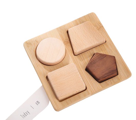Puzzle en bois Montessori - Formes géométriques - Biquette Biquette