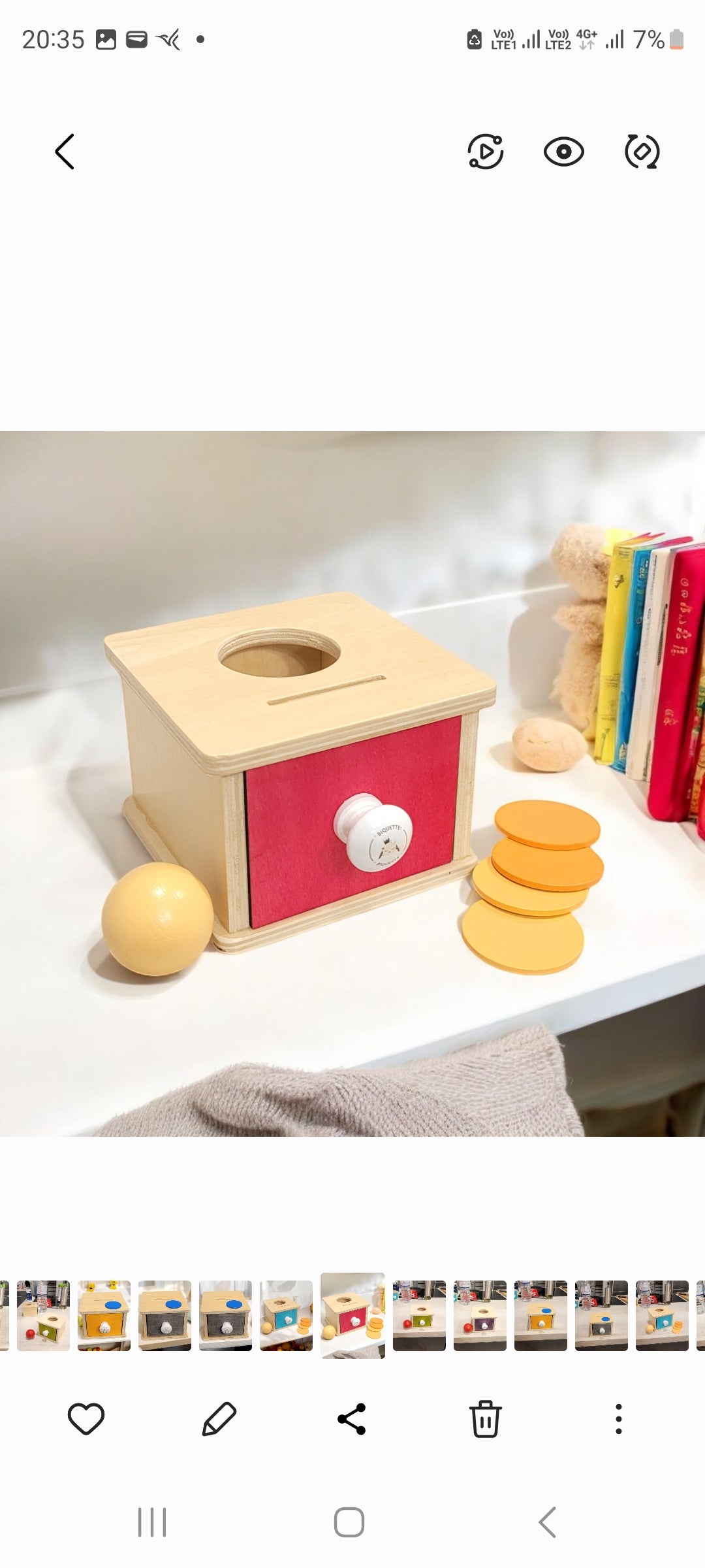 2 in 1 Wooden Permanence Box - Permanence Box with Drawer