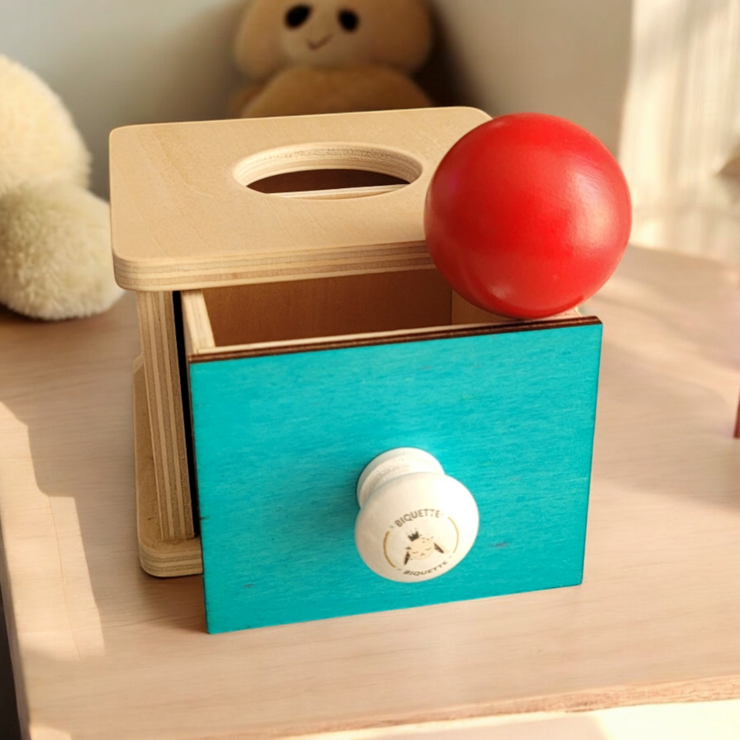 Boîte de Permanence en Bois avec Balle - Biquette Biquette