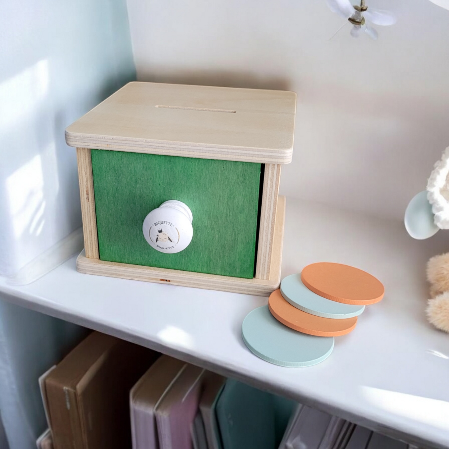 Boîte de permanence en Bois - Tirelire à Pièces - Biquette Biquette
