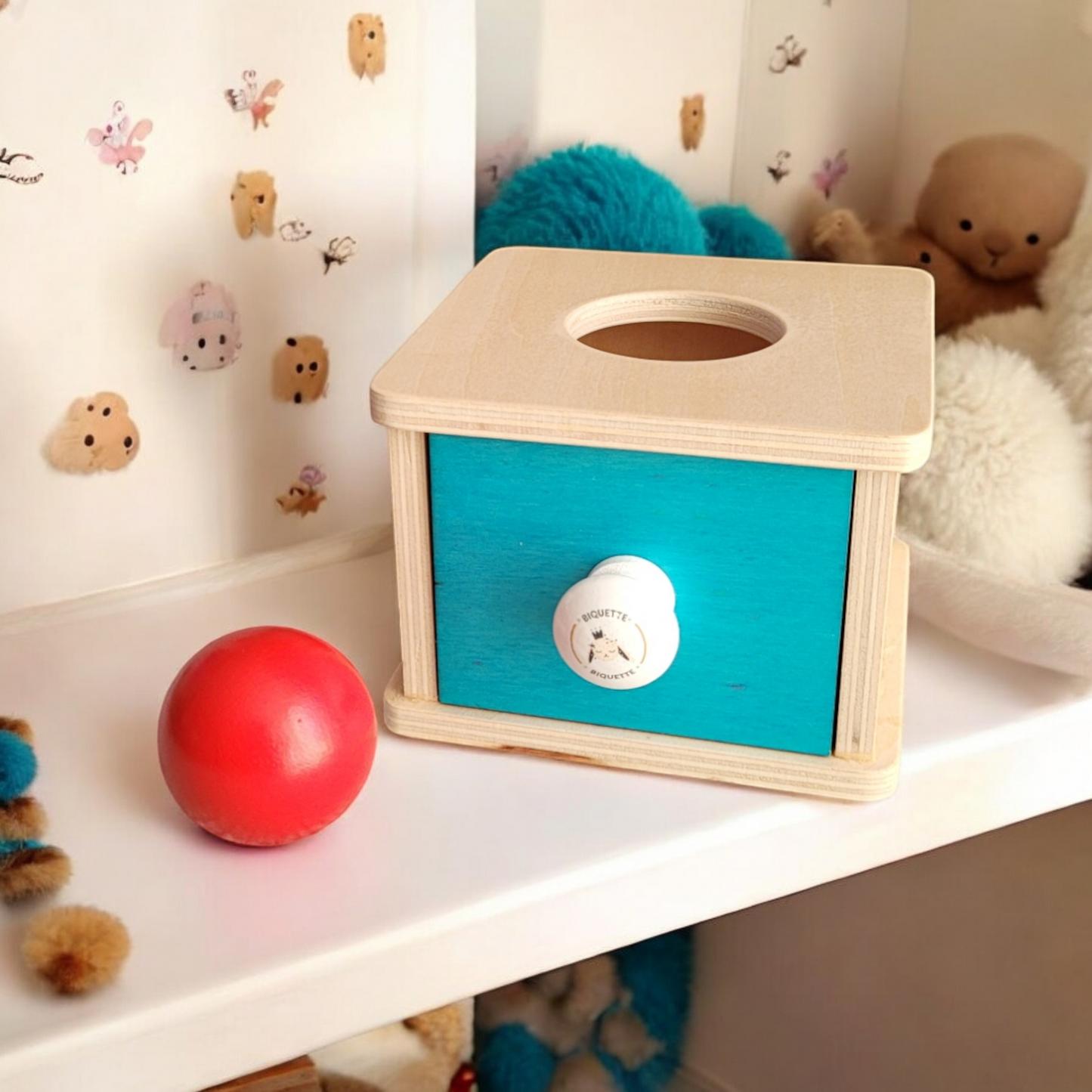 Boîte de Permanence en Bois avec Balle - Biquette Biquette