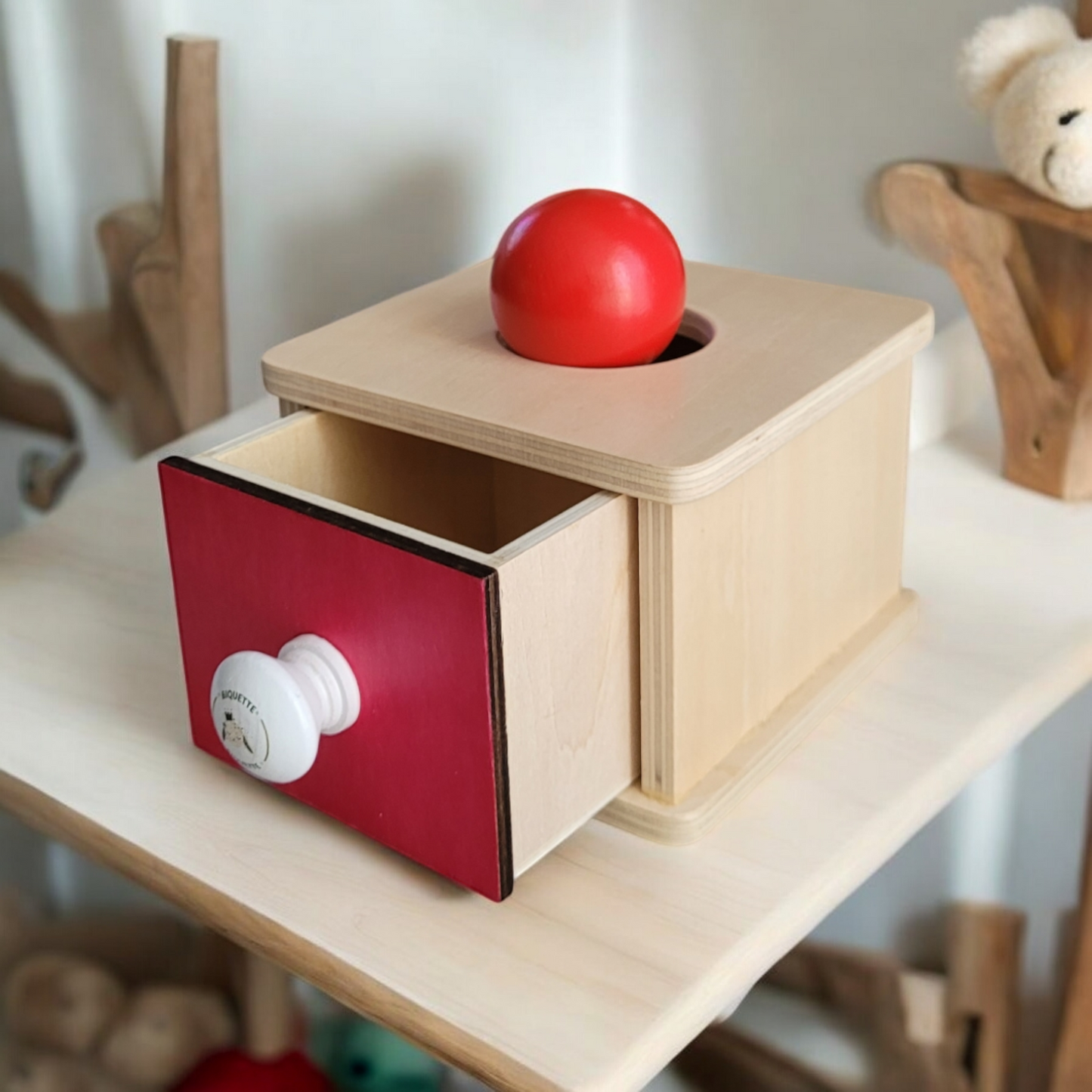 Boîte de Permanence en Bois avec Balle - Biquette Biquette