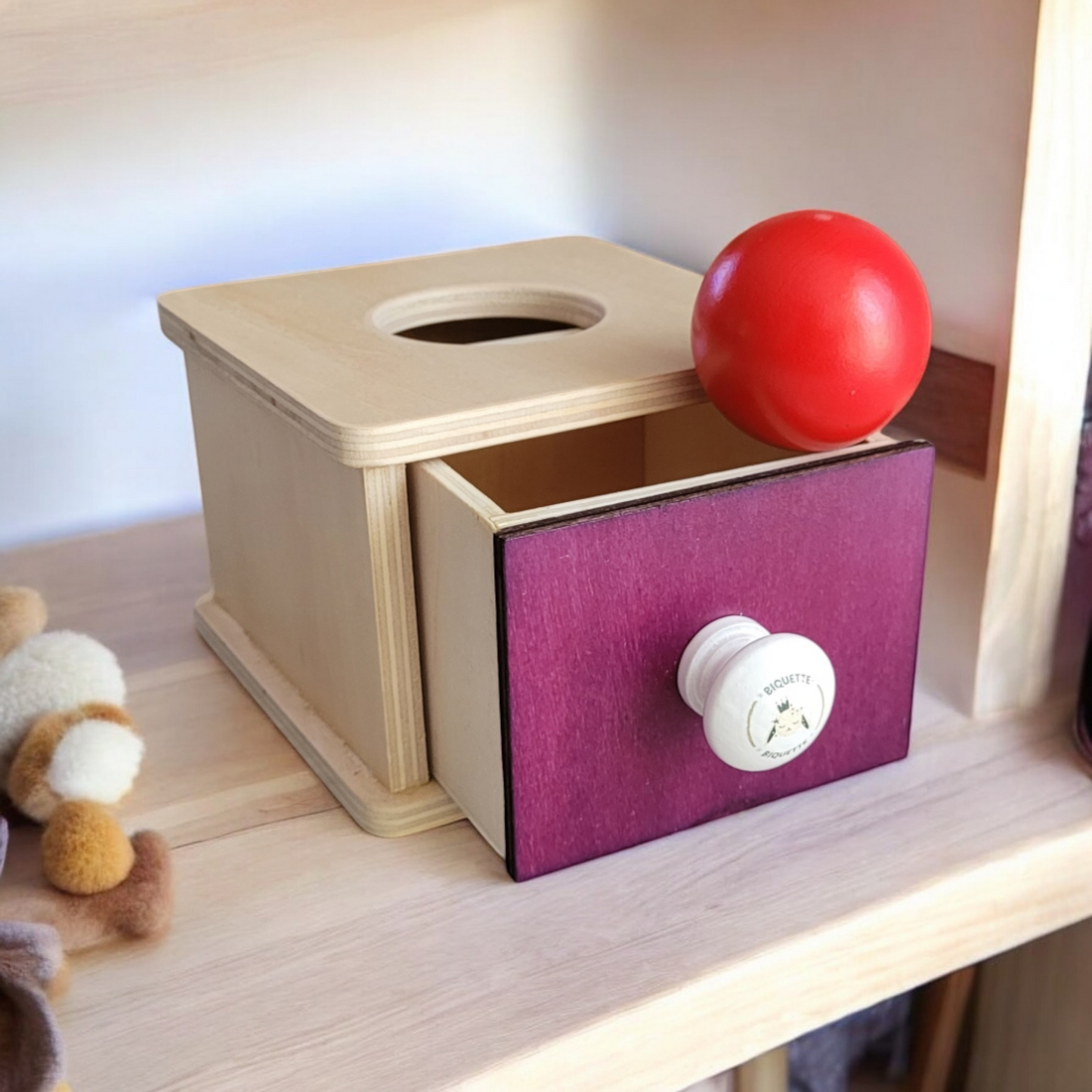 Boîte de Permanence en Bois avec Balle - Biquette Biquette