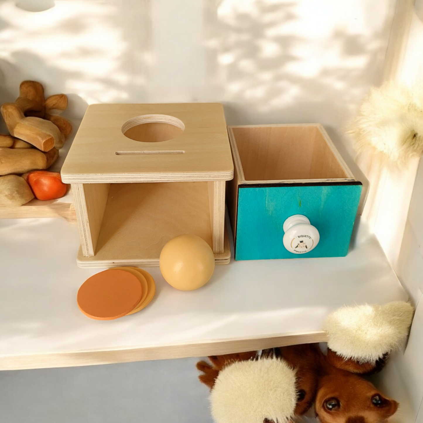 2 in 1 Wooden Permanence Box - Permanence Box with Drawer