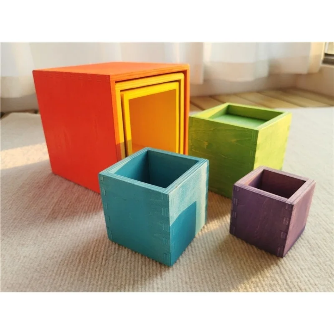 Tour rose montrssori - cubes à empiler
