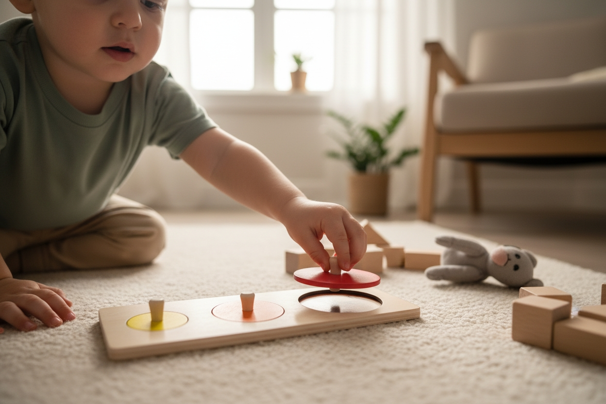 Puzzle formes géométriques en bois - puzzle à encastrer