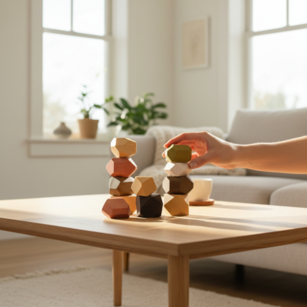 Blocs en bois - pierre à empiler