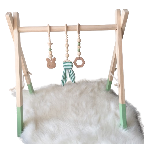 arche d'eveil jouet eveil suspension bois tapis d'eveil