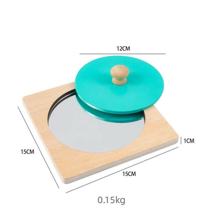 Jeu de miroir Montessori - puzzle avec bouton - Biquette Biquette