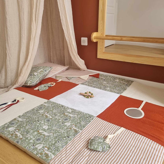 Tapis deveil - tapis de jeu - eveil montessori - tapis d'éveil 