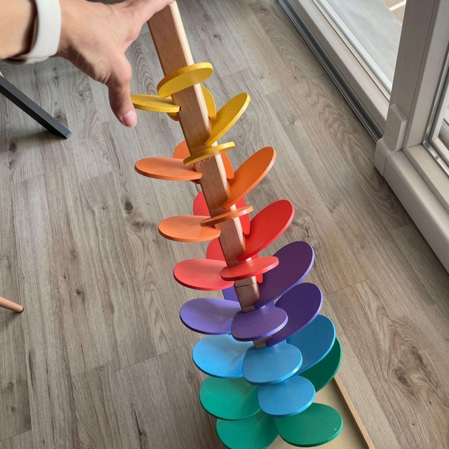 Arbre musical en bois - Cascade de boules colorées - Biquette Biquette