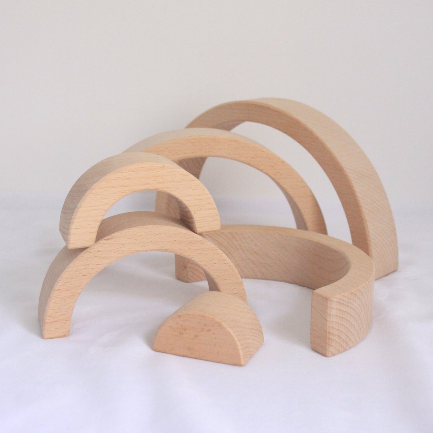 Arcs en bois naturel - Arc-en-ciel empilable - Biquette Biquette
