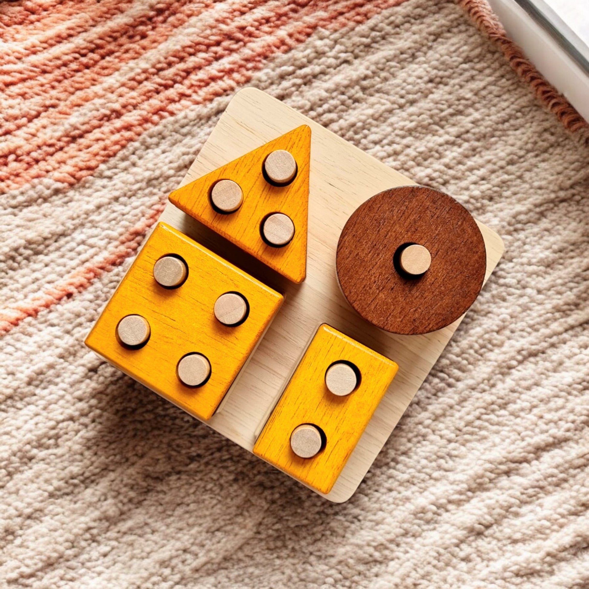 Jeu de formes à empiler - Puzzle à empiler en bois - Biquette Biquette