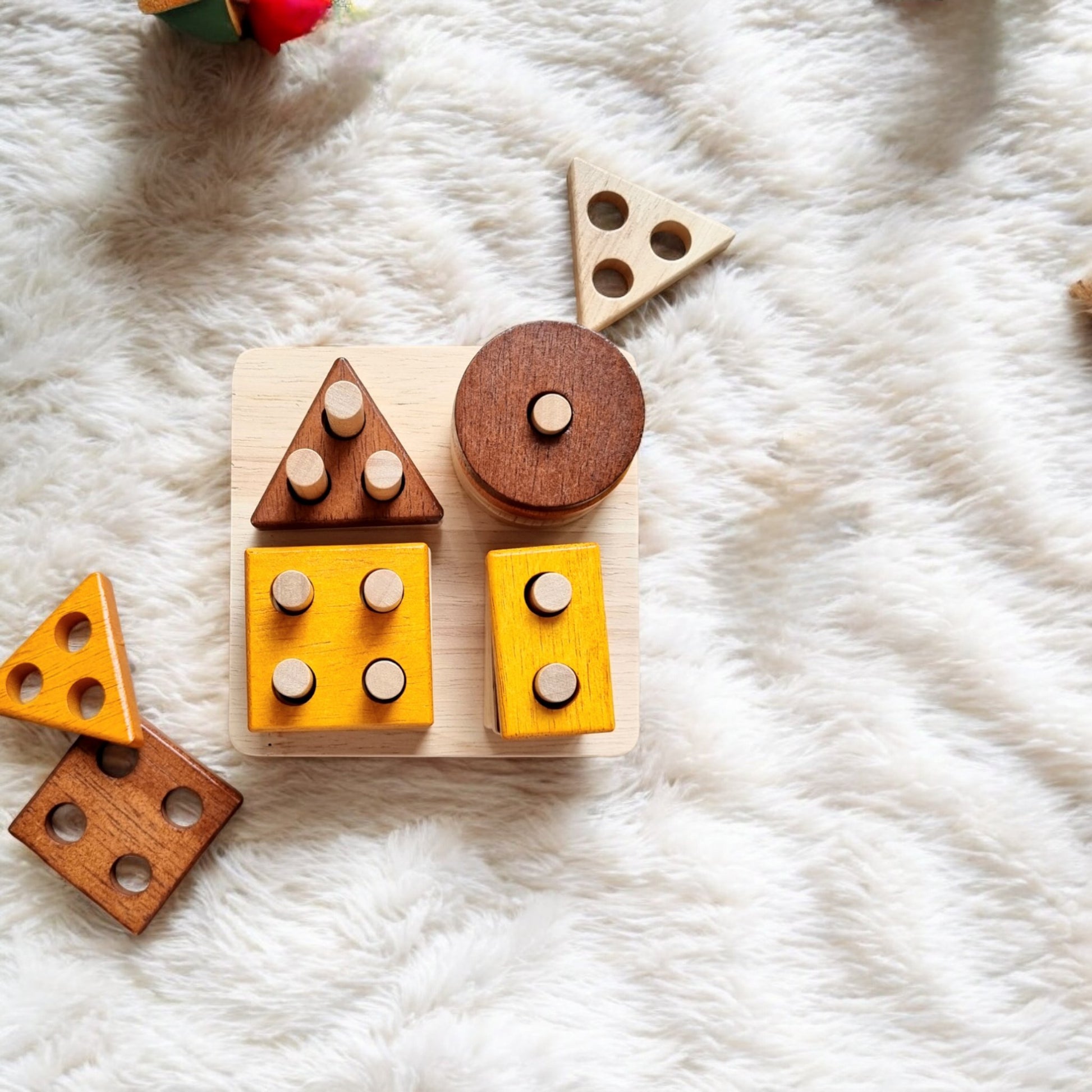 Jeu de formes à empiler - Puzzle à empiler en bois - Biquette Biquette