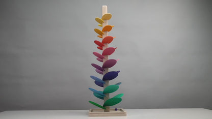 Arbre musical en bois - Cascade de boules colorées 73cm