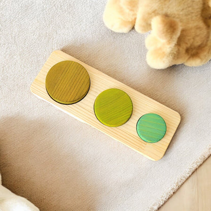 Puzzle en Bois Éducatif pour Bébé - Cercles Colorés - Biquette Biquette