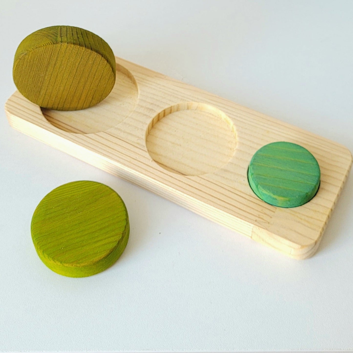 Puzzle en Bois Éducatif pour Bébé - Cercles Colorés - Biquette Biquette