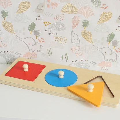 Puzzle formes géométriques en bois - puzzle à encastrer - Biquette Biquette