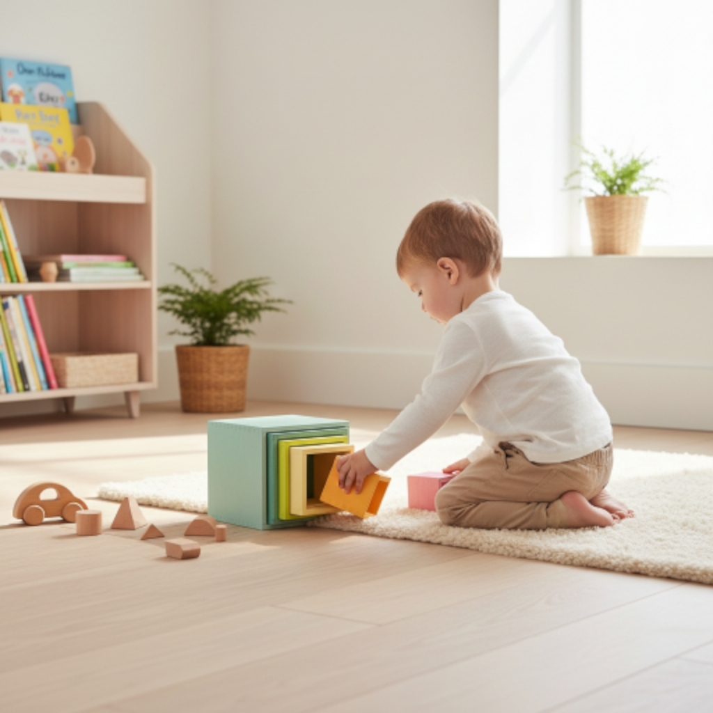 Tour rose montrssori - cubes à empiler