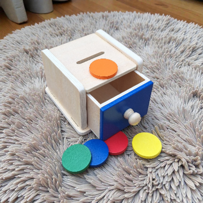 Objektpermanenzbox - Montessori-Formbox