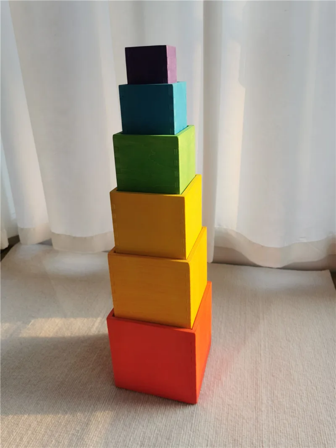 Tour rose montrssori - cubes à empiler