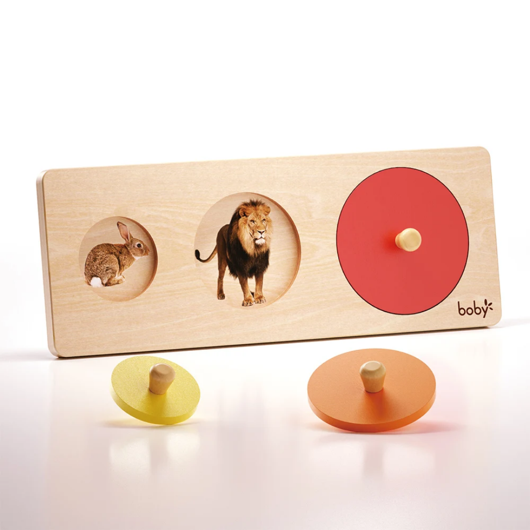 Holzpuzzle mit geometrischen Formen – Einlegepuzzle