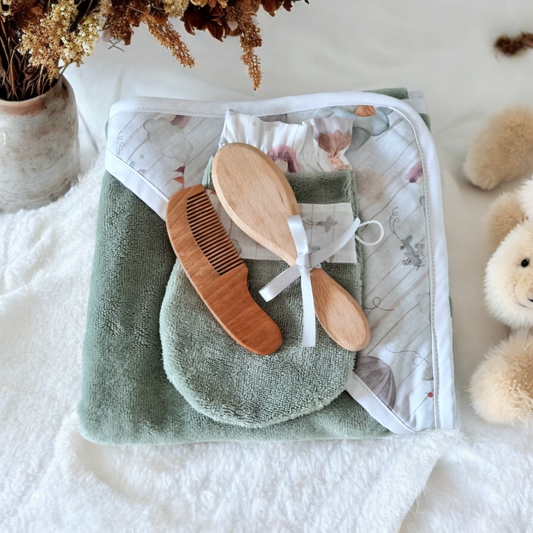 Cape de bain bébé “Ballon” en bambou – Sortie de bain moelleuse