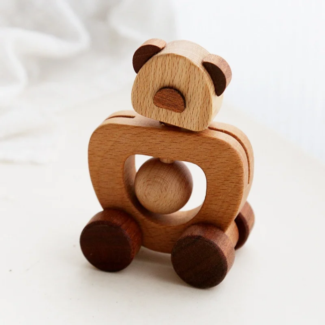 Minis véhicules en bois (animaux)