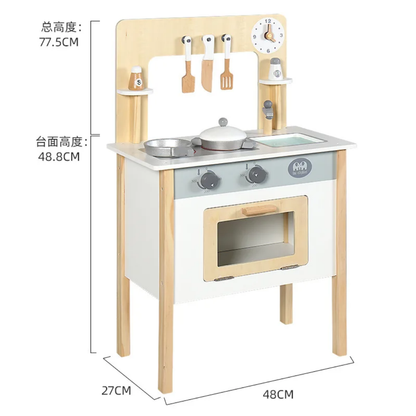 Cuisine dinette -  jeu de rôle - cuisine en bois pour enfant