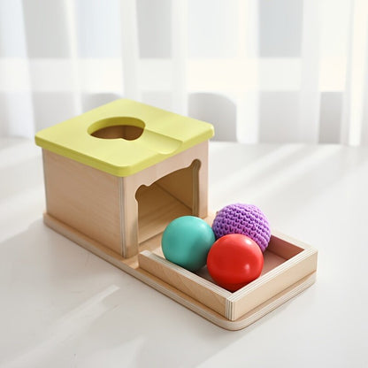 Boîte de permanence Montessori Avec plateau et balle – Jeu d’éveil sensoriel dès 12 mois