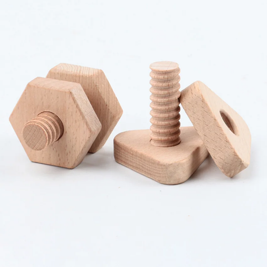 Holzschrauben und -muttern - Montageset