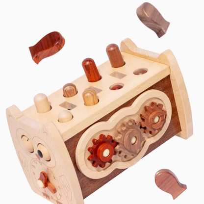 Jouet éducatif en bois multifonction – jeu avec un marteau