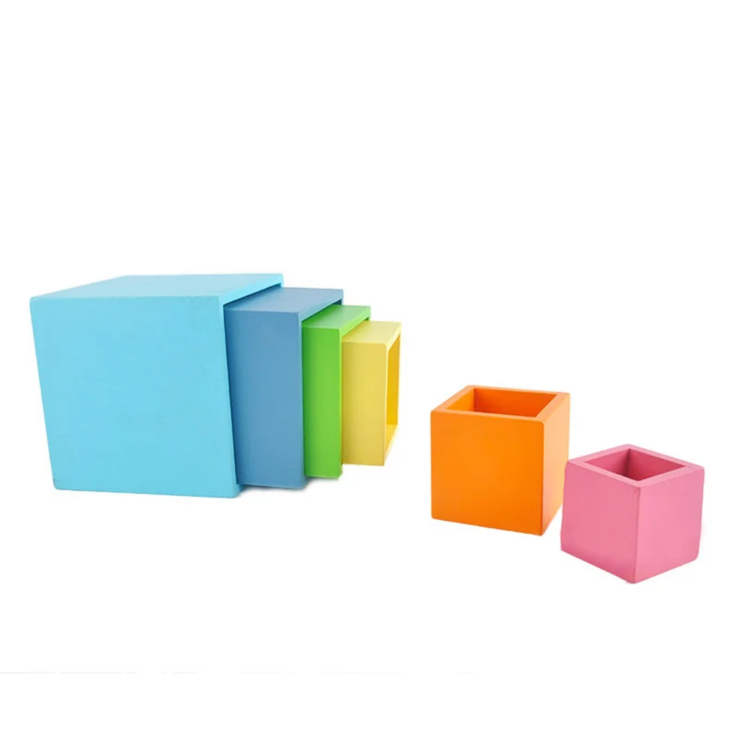 Tour rose montrssori - cubes à empiler
