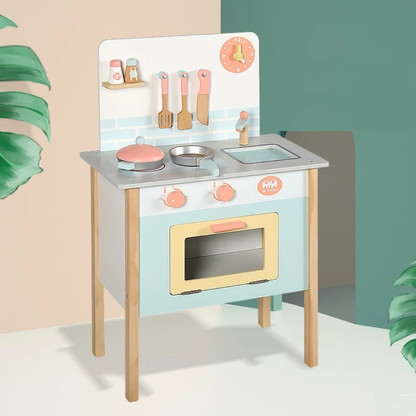 Cuisine dinette -  jeu de rôle - cuisine en bois pour enfant