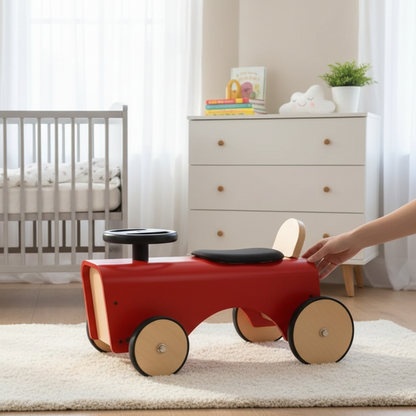 Draisienne évolutive bois - trotteur pousseur, chariot de marche bebe